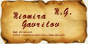 Miomira Gavrilov vizit kartica
